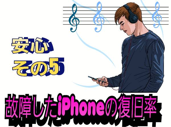 安心その 5 故障したiPhoneの復旧率