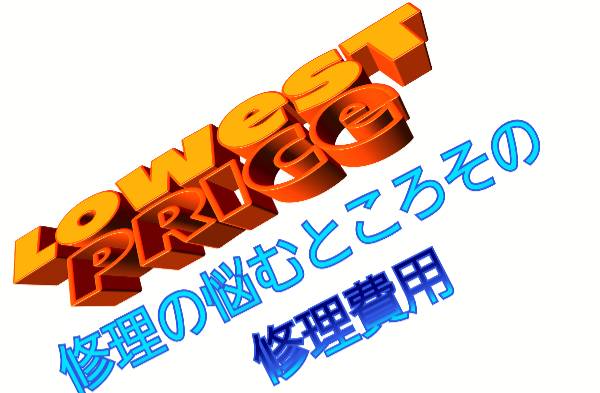 修理の悩むところその修理費用